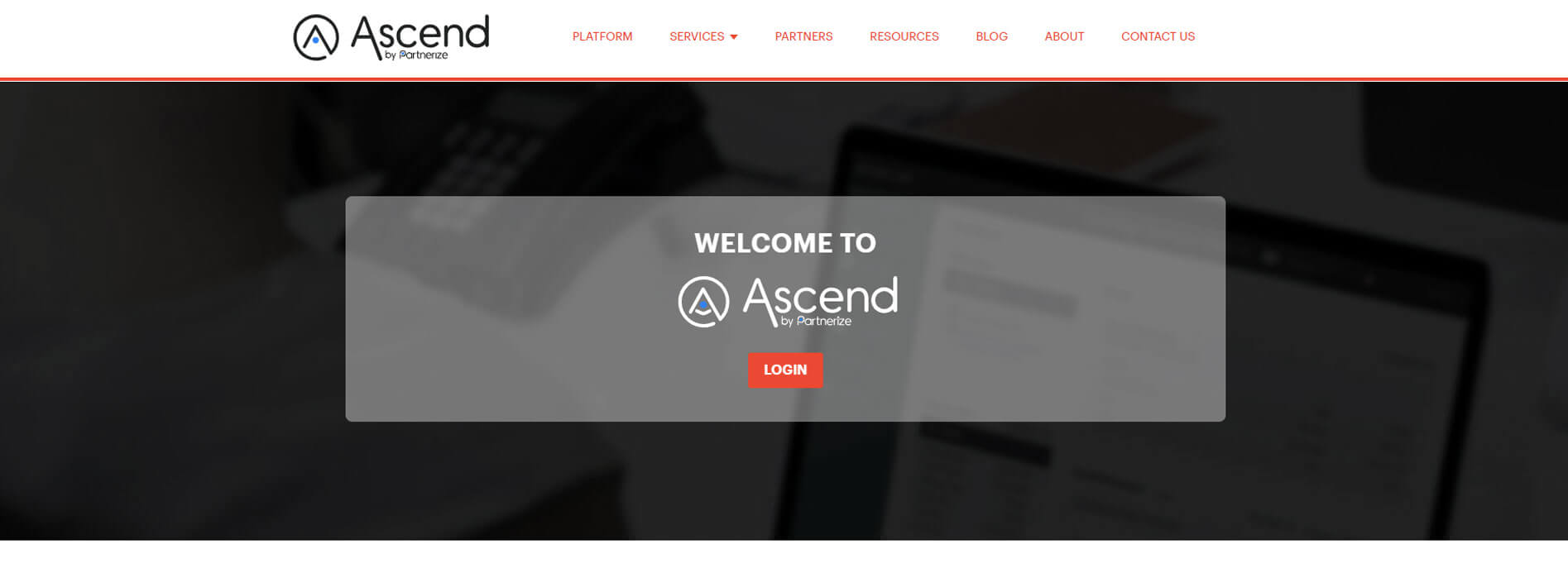 Ascend Website Home Page